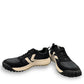 KEEN KS86 women's sneaker in black and birch leather with an aggressive trail-ready rubber outsole.