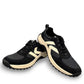 KEEN KS86 women's sneaker in black and birch leather with an aggressive trail-ready rubber outsole.