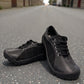 KEEN WOMEN PRESIDIO black maagnet leather lace-up shoes with rubber toe bumper and contrast stitching.