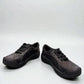 KEEN WOMEN PRESIDIO black magnet leather lace-up shoes with rubber toe bumper and contrast stitching.