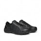 KEEN WOMEN PRESIDIO black magnet leather lace-up shoes with rubber toe bumper and contrast stitching.