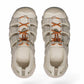KEEN Women's Hyperport H2 sandals in birch and plaza taupe with bungee lacing and protective toe bumper.