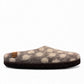 Lhasa grey wool mule slippers with a polka dot pattern and durable EnergySole rubber base.