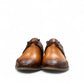 Liyam brown leather lace-up dress shoes with a polished finish and durable rubber outsole