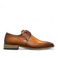 Liyam brown leather lace-up dress shoes with a polished finish and durable rubber outsole