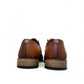 Liyam brown leather lace-up dress shoes with a polished finish and durable rubber outsole