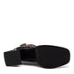 LOUJO AVERY black patent leather ankle boot with a functional side buckle and block heel