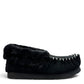 ARIA AFTAB MOCCASIN SLIPPERS - BLACK