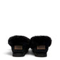 ARIA AFTAB MOCCASIN SLIPPERS - BLACK