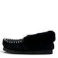 ARIA AFTAB MOCCASIN SLIPPERS - BLACK