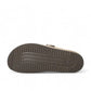 Mephisto Halina warm grey velvet leather mule with adjustable buckle strap and wool lining