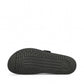 Mephisto Helena Perf black sandal showing the textured shock-absorbing EVA outsole with brand branding