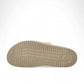 Mephisto Hemeline light taupe sandal showing the textured rubber outsole with reflex zone branding