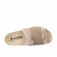 Mephisto Hemeline light taupe sandal showing the textured rubber outsole with reflex zone branding