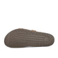 Mephisto Hester camel leather sandal showing the textured brown rubber outsole with branding