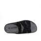 Mephisto Zach Fit black leather sandal showing the textured rubber outsole for grip