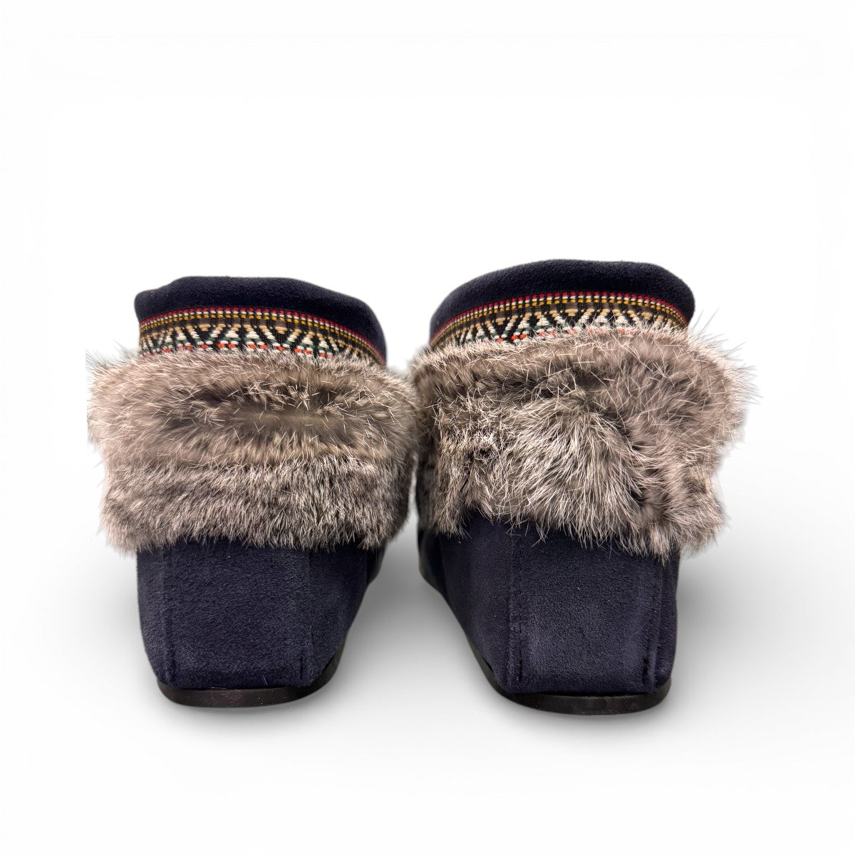 LAURENTIAN CHIEF NUKA, 6"", LINED, BEADED, CREPEX BLACK SOLE_NAVY BLUE WATERPROOF SUEDE