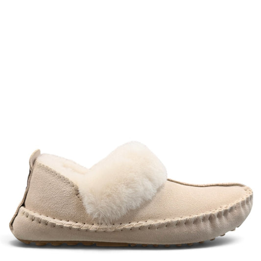 ARIA TARA MOCCASIN SLIPPERS - CREAM