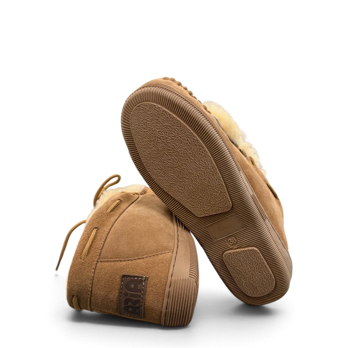 ARIA NAVA MOCCASIN SLIPPERS - TAN