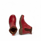 Natural Grain Yggdrasil ankle boots in cereza-brown natural grain calf leather with elastic side panels and block heel. Photo of upper view.