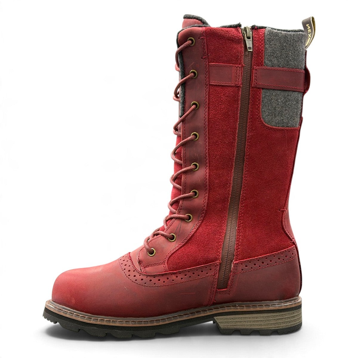 burgundy NEXGRIP Ice Jenna 6.0 waterproof winter boot with retractable cleat and wool-blend collar
