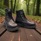 NEXGRIP ICE KIM 6.0 black leather winter boot with side zipper, quilted collar, and rugged rubber sole.
photo of the front side