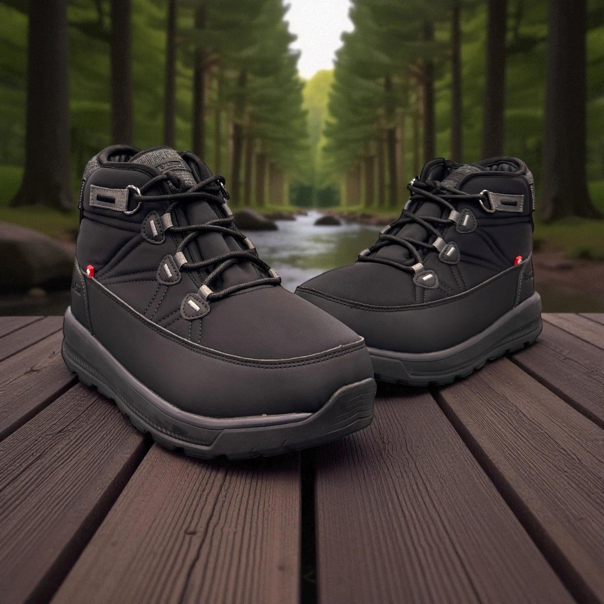 NexGrip Ice Wonder Mid 4.0 black waterproof winter boot with insulated lining and side zipper.
photo of the front side