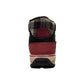burgundy and black NexGrip Ice Wonder mid-cut waterproof winter boot with plaid collar detail. 
photo of the back side