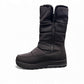 NEXGRIP Ice Cylia black waterproof winter boot with side zipper, faux fur lining, and non-slip outsole.
photo of the left side