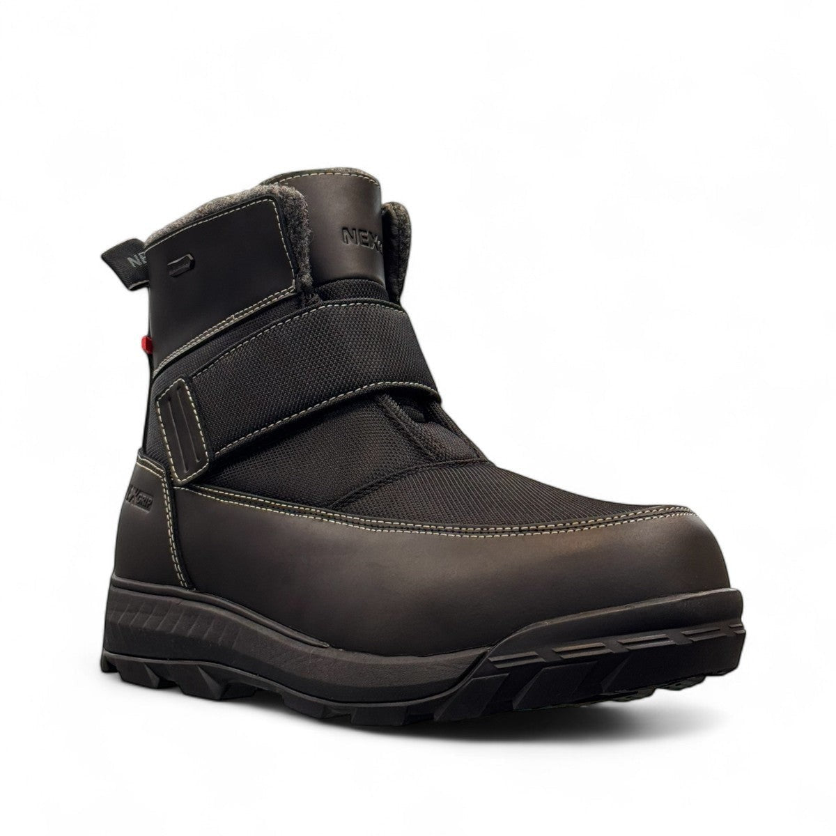NEXGRIP ICE JACOB 4E black waterproof winter boot with retractable cleat and Thinsulate insulation.
photo of the front side