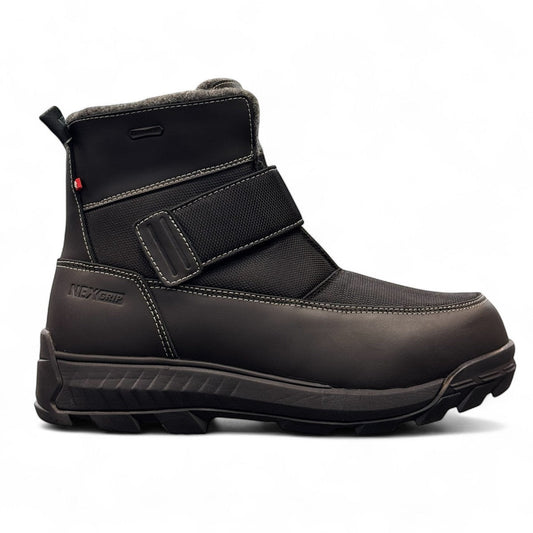 NEXGRIP ICE JACOB 4E black waterproof winter boot with retractable cleat and Thinsulate insulation.
photo of the right side