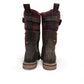 NEXGRIP ICE JENNA 5.0 chocolate brown waterproof winter boot with plaid cuff, lace-up front, and buckle.
photo of the back side