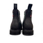 NEXGRIP ICE STELLA 6.0 all black waterproof leather winter boot with floral elastic side panel.
photo of the back side
