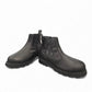 NEXGRIP ICE STELLA 6.0 all black waterproof leather winter boot with floral elastic side panel.
photo of the front side