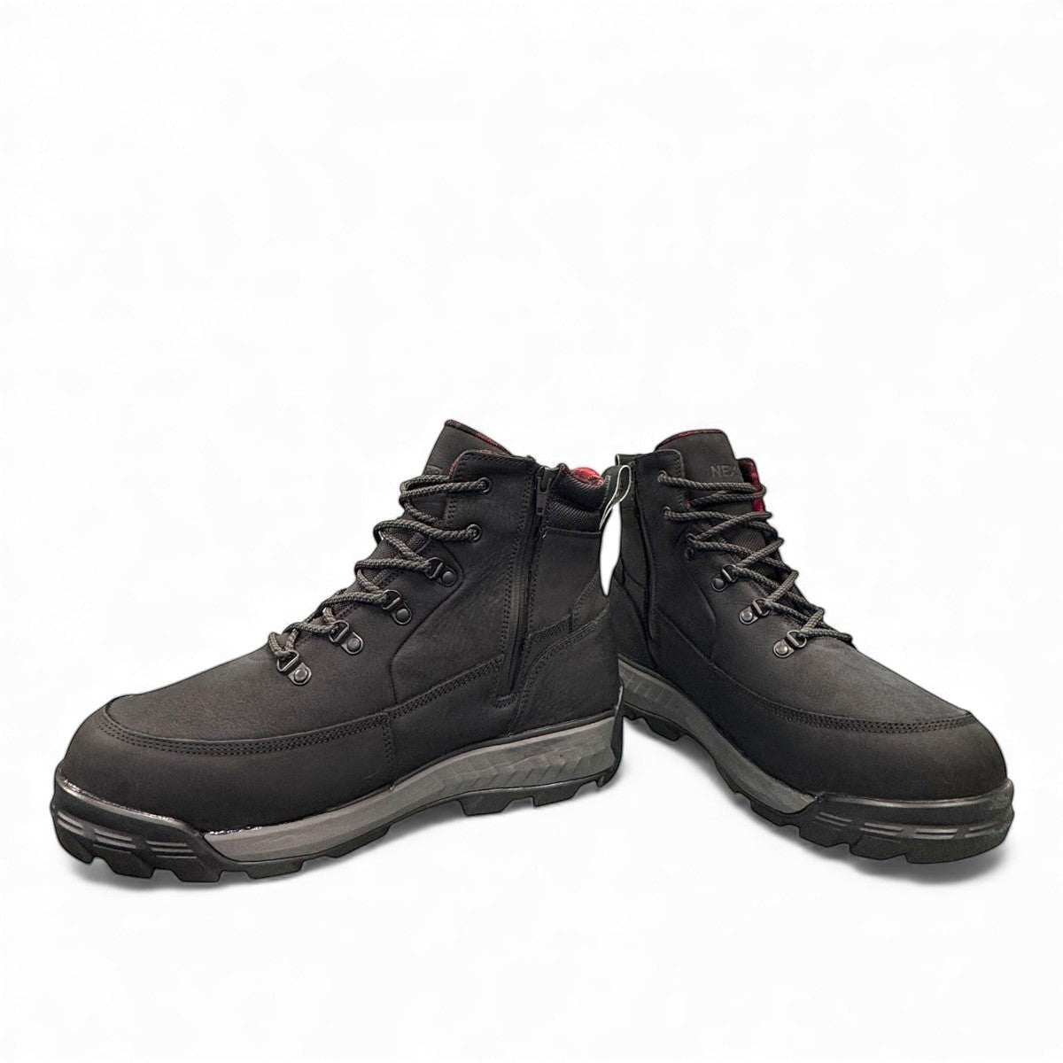NexGrip Wonder Mid 2E charcoal waterproof winter boot with retractable ice cleats and wool lining.
photo of the front side