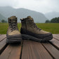 NEXGRIP ICE STONE olive waterproof winter boot with retractable steel cleats and merino wool lining.
photo of the front side
