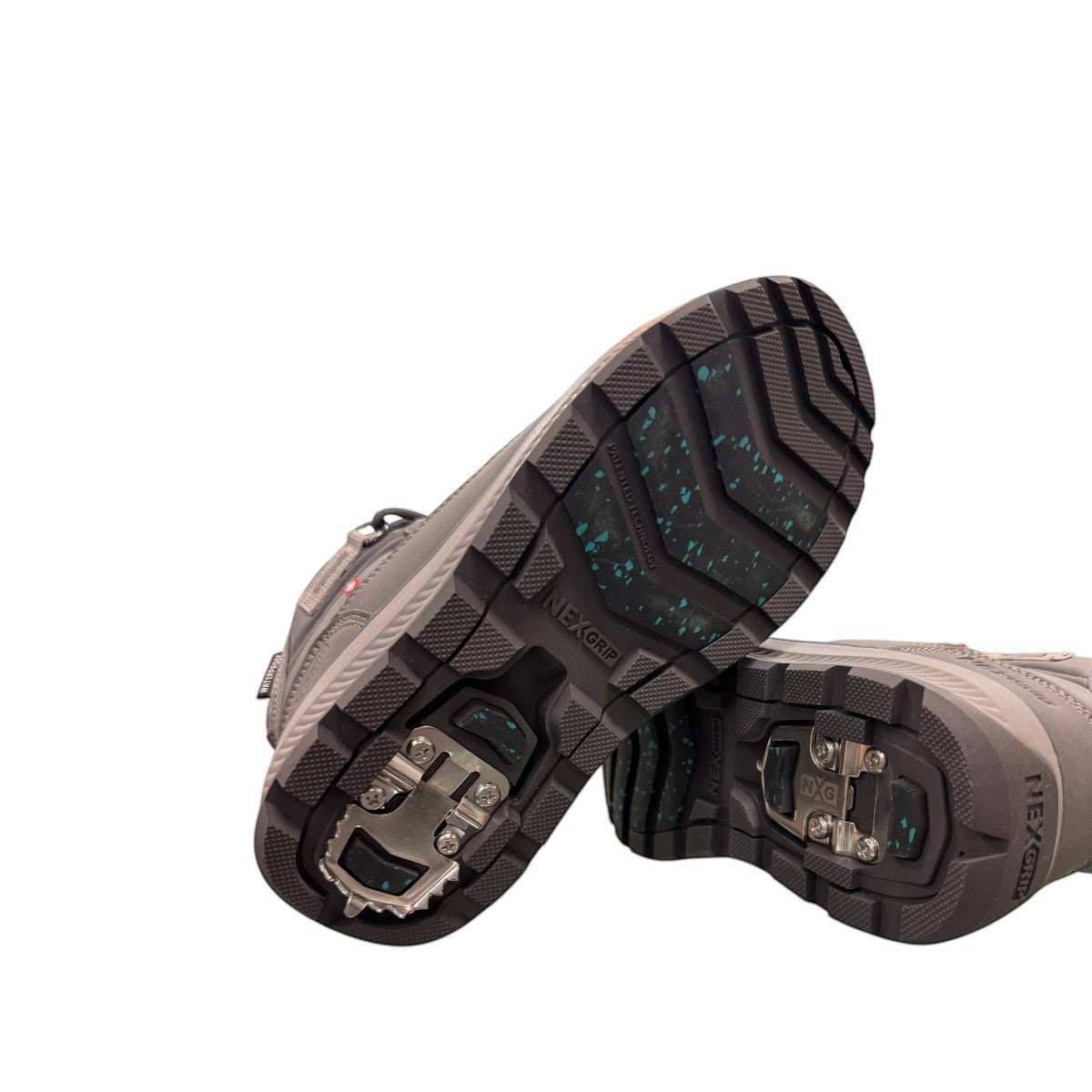 NexGrip Wonder Mid 2E charcoal waterproof winter boot with retractable ice cleats and wool lining.
photo of the bottom side