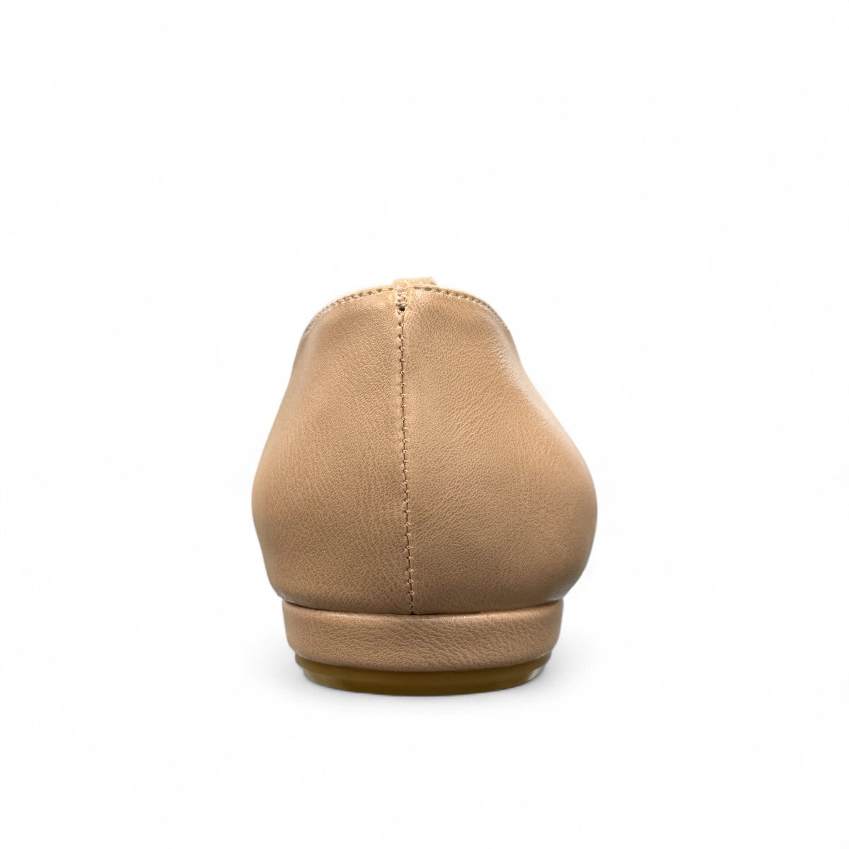 Nikpa cream synthetic ballet flat with handmade floral embellishment on the toe