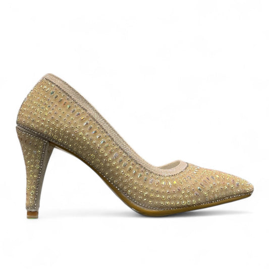 NIKPA diamond white bridal pump with shimmering crystal embellishments and a sleek stiletto heel