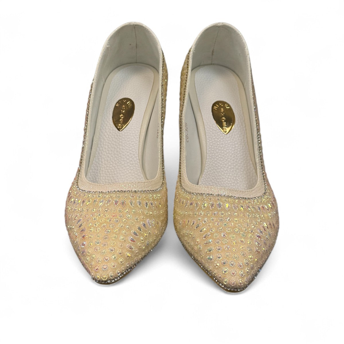 NIKPA diamond white bridal pump with shimmering crystal embellishments and a sleek stiletto heel