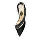 Nikpa OCTI black bridal high heel shoe with elegant parallel embellished straps and pointed toe