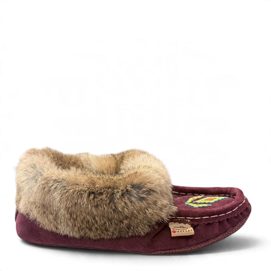 ALBERTA SUEDE MOCCASINS / BURGUNDY