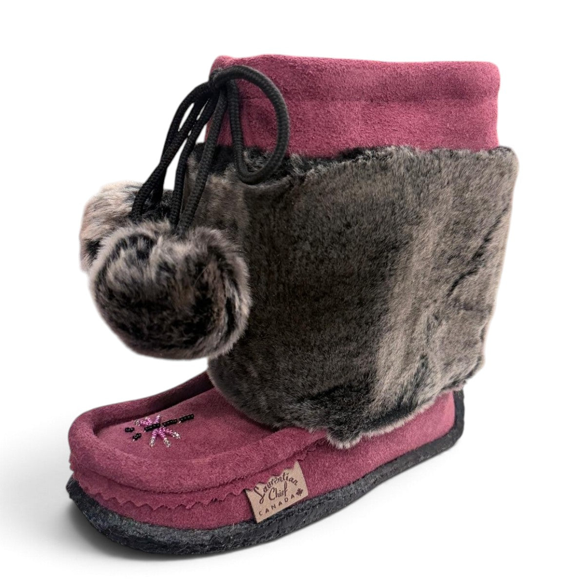 LAURENTIAN CHIEF KIDS MUKLUK / BURGUNDY SUEDE / 1982447BUC