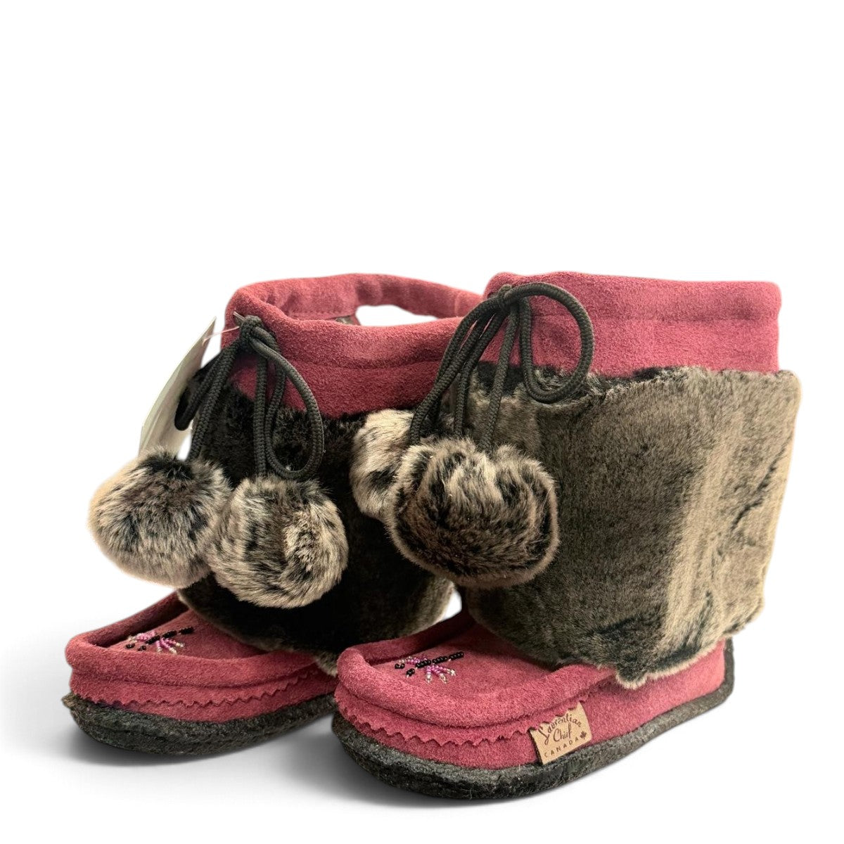 LAURENTIAN CHIEF KIDS MUKLUK / BURGUNDY SUEDE / 1982447BUC