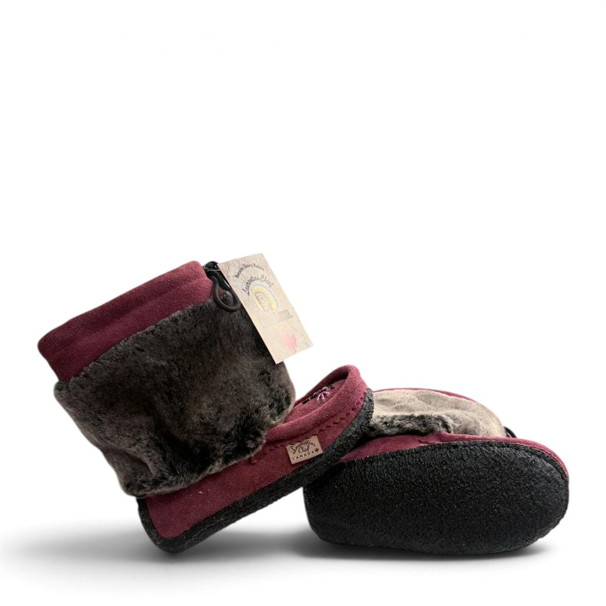 LAURENTIAN CHIEF KIDS MUKLUK / BURGUNDY SUEDE / 1982447BUC
