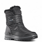 Olang Luna black winter boot with wool lining, waterproof BREATHTEX membrane, and durable traction sole. Photo of front side view.
