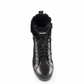 Olang Zaide black winter boot featuring hydro-suede, full-grain leather, and warm shearling lining. Photo of upper view.