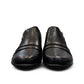 Ortho Flex black low-cut dress shoe with side zipper detail and a short block heel.
photo of the front side