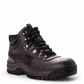 Propet Cliff Walker hiking boot in bronco brown full-grain leather with a high-traction rubber outsole.
 photo of the front side