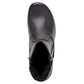 Propet Darley black leather ankle bootie with twin zips, knit collar, and rubber outsole.
photo of the top side